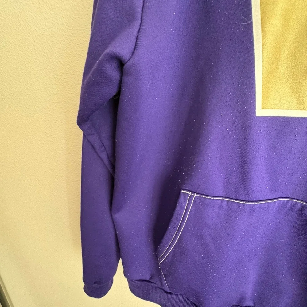 Adidas University of Washington Huskies Purple Gold Hoodie Mens Medium W Graphic